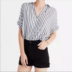 NWT MADEWELL | high rise shorts | black | size 28